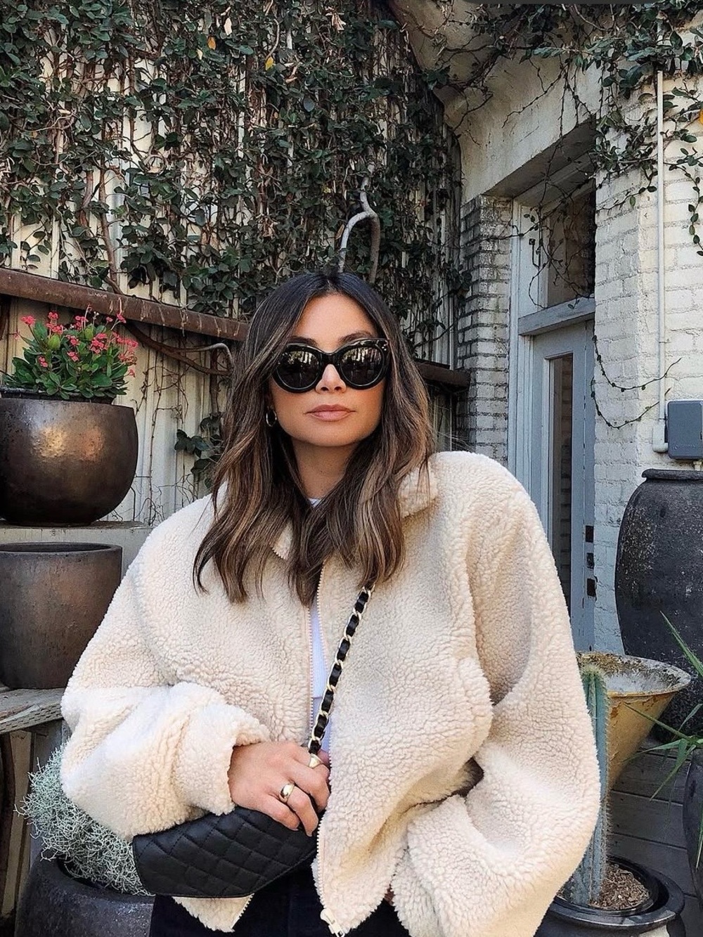 Shop Starlow Cream Teddy Sherpa Jacket - Plush Zip-Up Coat